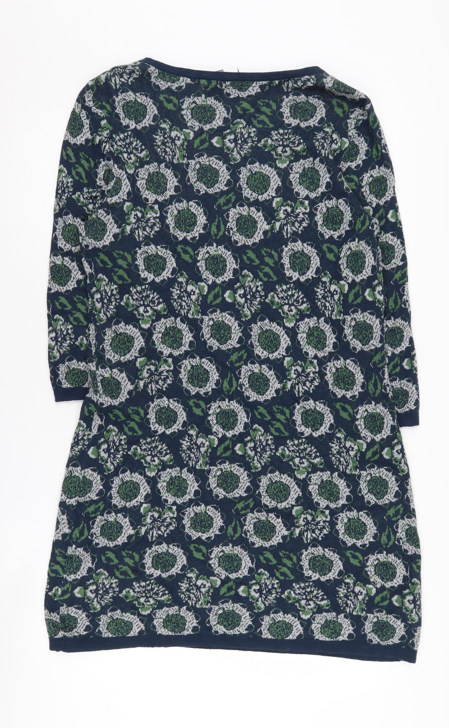 Laura Ashley Women's Green Floral Shift Dress Size 14