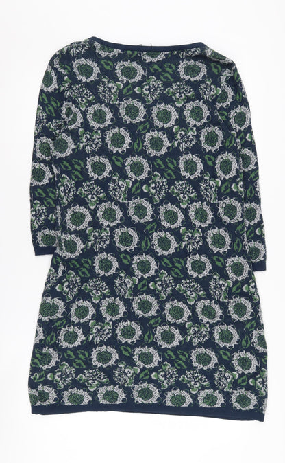 Laura Ashley Women's Green Floral Shift Dress Size 14