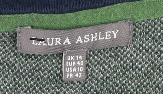 Laura Ashley Women's Green Floral Shift Dress Size 14