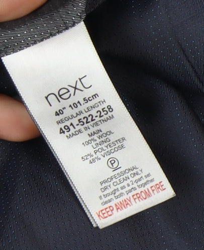 Mens UK Size 40 NEXT Regular Blue Suit Jacket