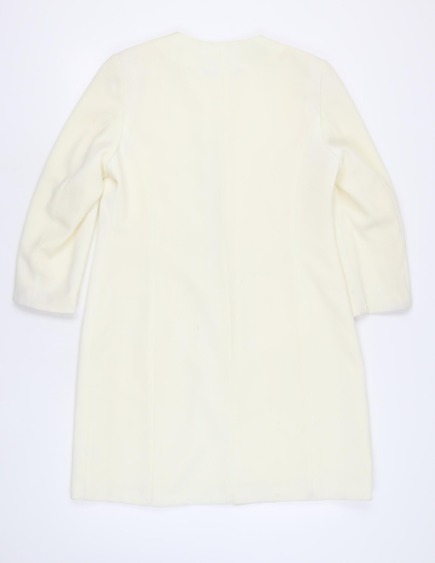 Fashion Extra Women's Ivory Mid-Length Suit Jacket Size 14