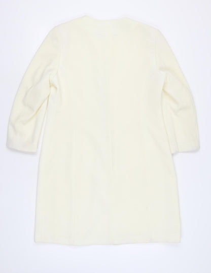 Fashion Extra Women's Ivory Mid-Length Suit Jacket Size 14