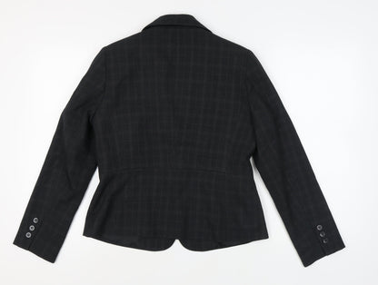 e-vie Women's Black Check Blazer UK 14