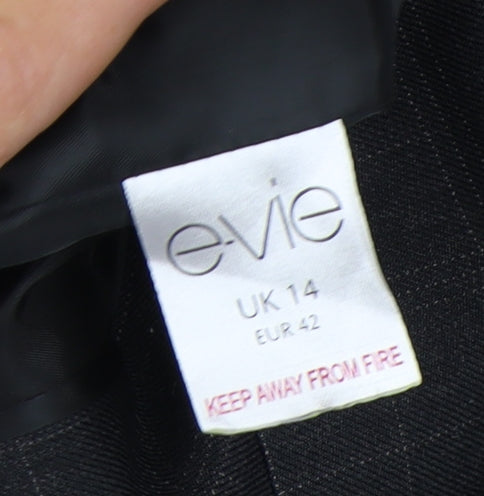 e-vie Women's Black Check Blazer UK 14