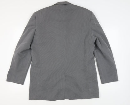 Amici Men's Grey Striped Blazer 44R - Business Jacket