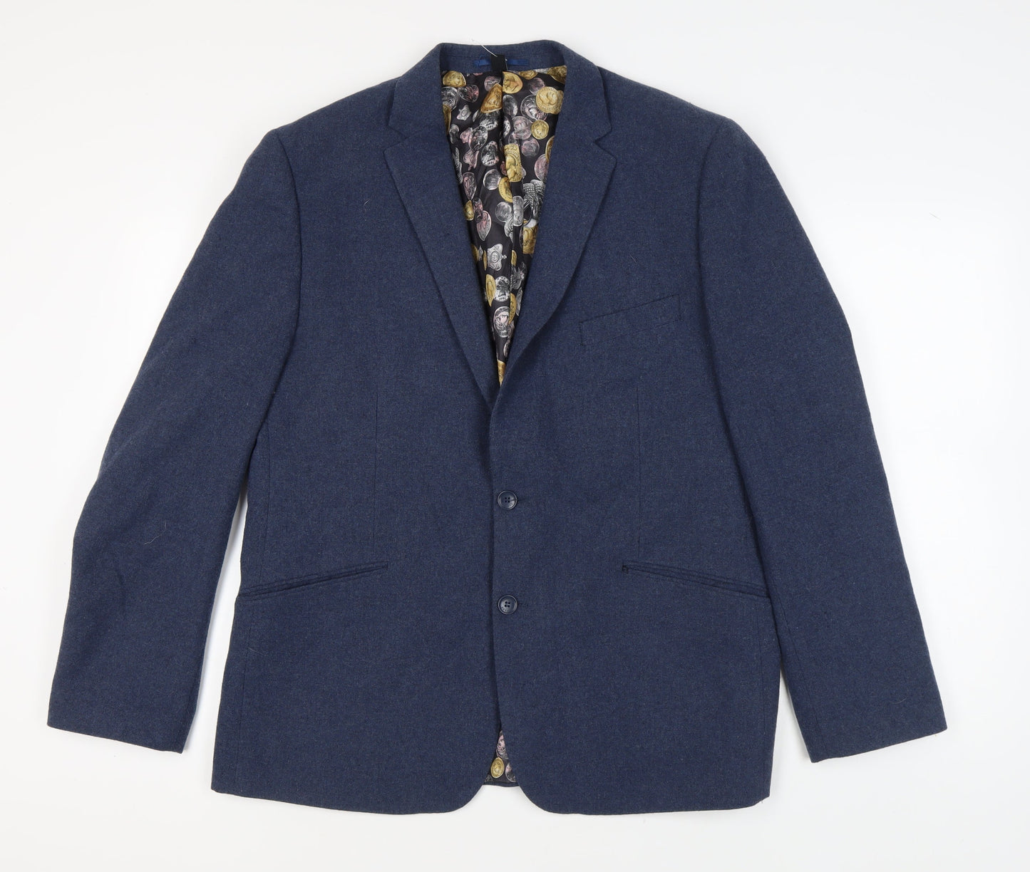 Mens UK Size 48 Feraud Regular Blue Suit Jacket