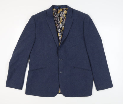 Mens UK Size 48 Feraud Regular Blue Suit Jacket