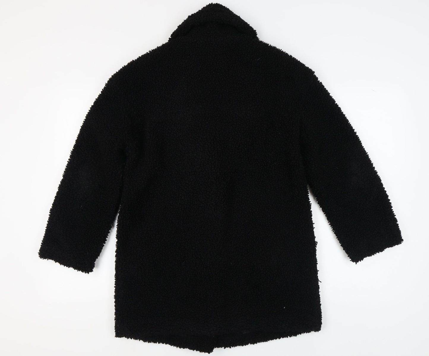 Womens UK Size XS H&M Black Overcoat