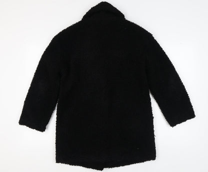 Womens UK Size XS H&M Black Overcoat