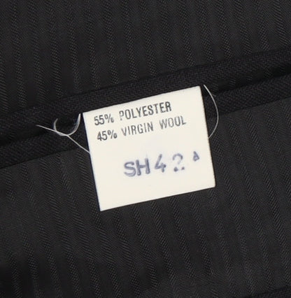 Mens UK Size 42 Varteks Regular Black Suit Jacket