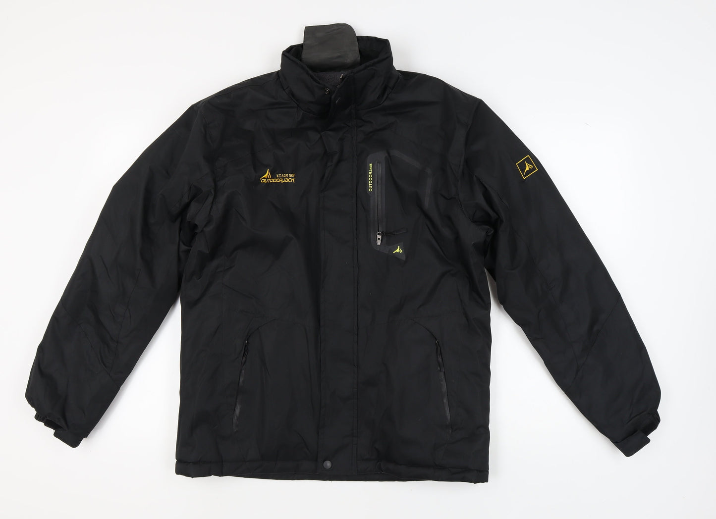 Mens UK Size L Outdoorjack Black Anorak Coat