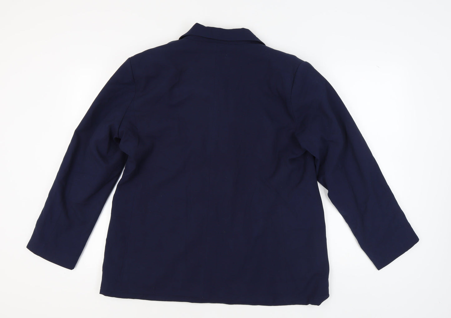 Boohoo Women's Blue Regular Fit Blazer UK 14