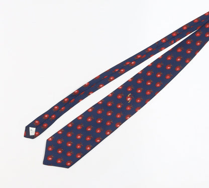Mens BHS Blue Geometric 100% Polyester  Tie