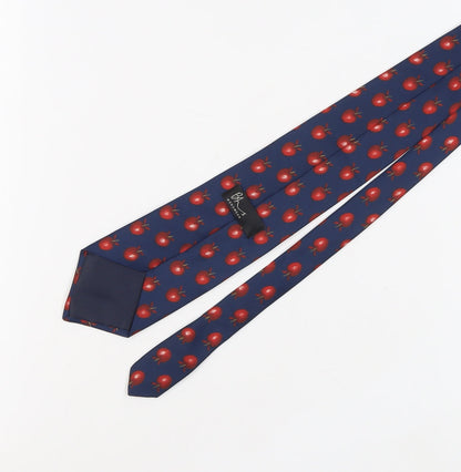 Mens BHS Blue Geometric 100% Polyester  Tie