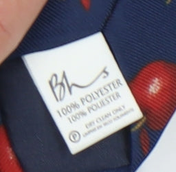 Mens BHS Blue Geometric 100% Polyester  Tie