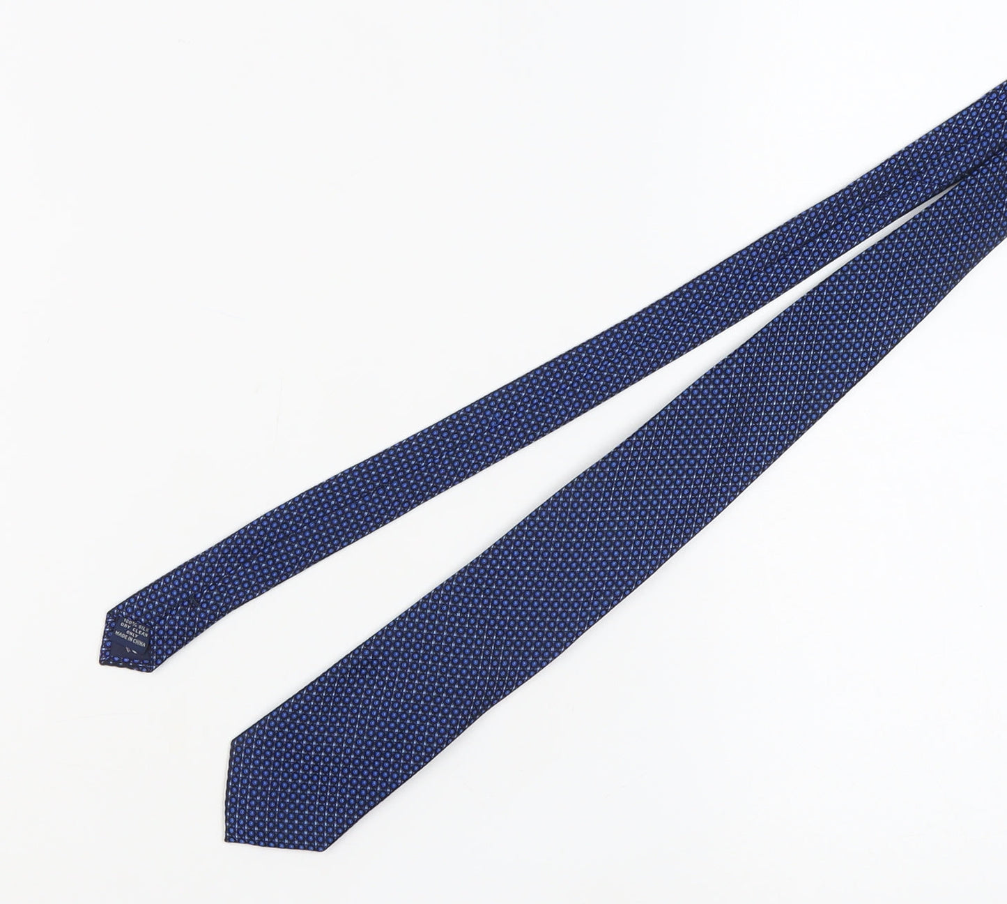 Paul Costelloe Men's Blue Geometric Silk Tie