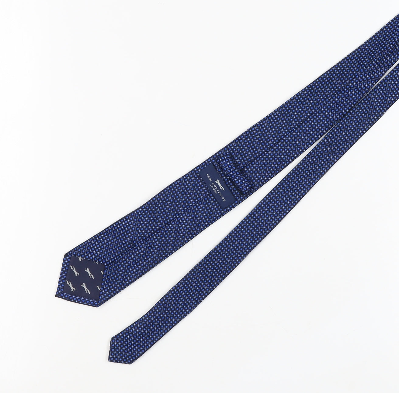 Paul Costelloe Men's Blue Geometric Silk Tie