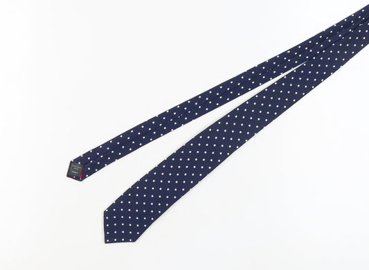 Jeff Banks Men's Blue Polka Dot Silk Tie