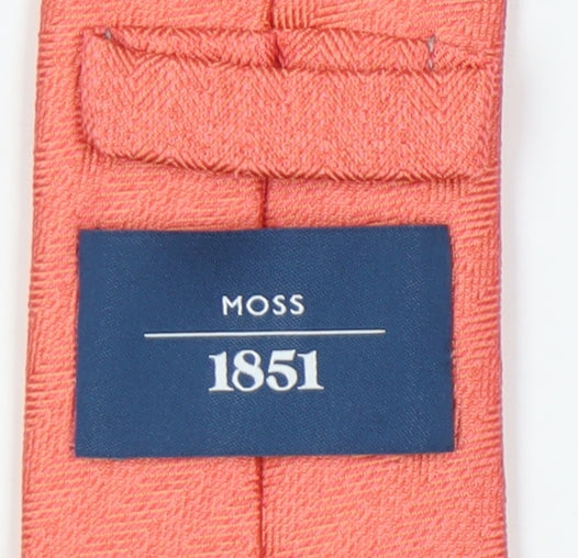 Moss 1851 Men's Coral Silk Slim Tie One Size