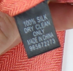 Moss 1851 Men's Coral Silk Slim Tie One Size