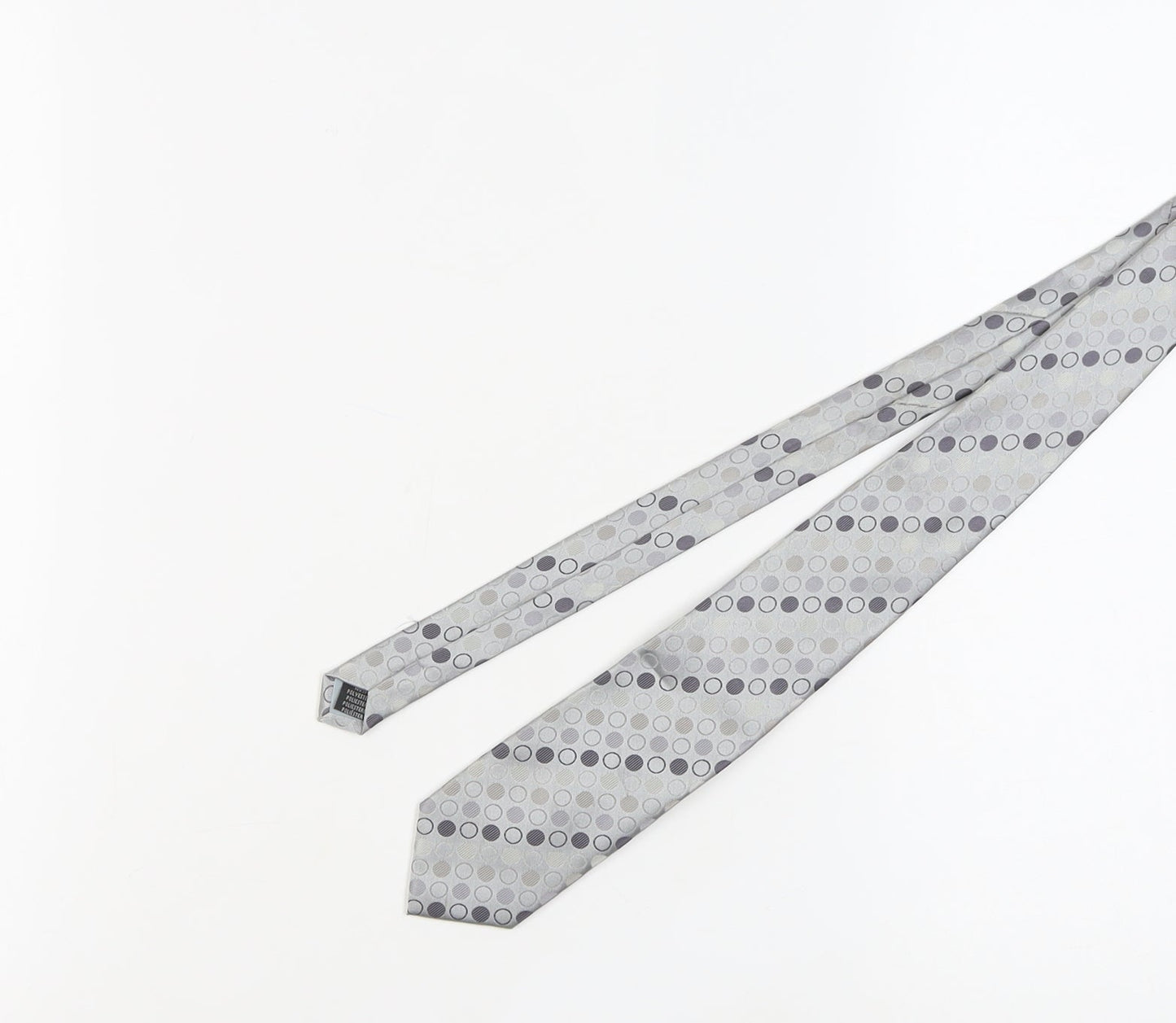 Jacques Estier Men's Grey Polka Dot Tie