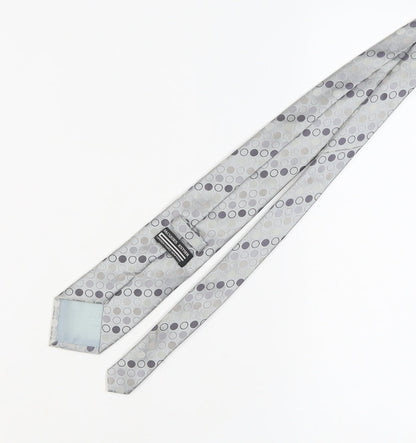 Jacques Estier Men's Grey Polka Dot Tie