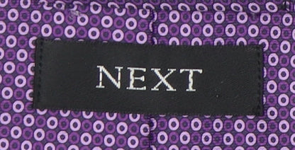 Next Men's Purple Silk Geometric Designer Tie