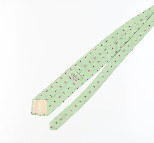 Tie Rack Men's Green Silk Paisley Tie, Excellent Condition