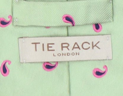 Tie Rack Men's Green Silk Paisley Tie, Excellent Condition