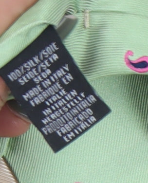 Tie Rack Men's Green Silk Paisley Tie, Excellent Condition