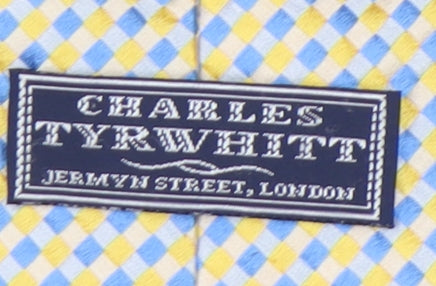 Mens Charles Tyrwhitt Multicoloured Plaids & Checks 100% Silk Designer Tie