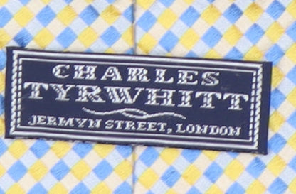 Mens Charles Tyrwhitt Multicoloured Plaids & Checks 100% Silk Designer Tie