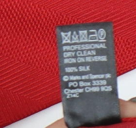 Marks and Spencer Men's Red Silk Tie, One Size