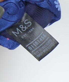 Marks & Spencer Men's Blue Floral Polyester Tie