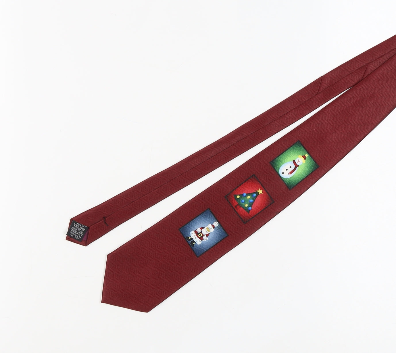 Havana Men's Red Christmas Polyester Tie