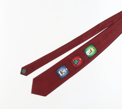 Havana Men's Red Christmas Polyester Tie