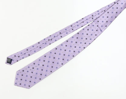 Marks and Spencer Men's Purple Silk Floral Tie