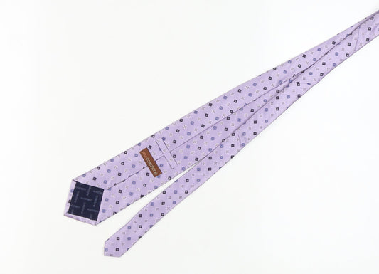 Marks and Spencer Men's Purple Silk Floral Tie
