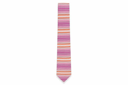 Marks & Spencer Men's Pink Striped Silk Tie
