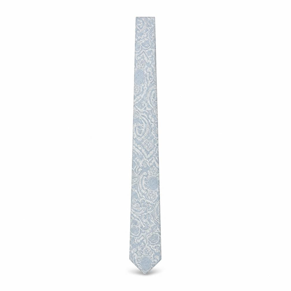 Mens TieRack Blue Paisley 100% Polyester Slim Tie