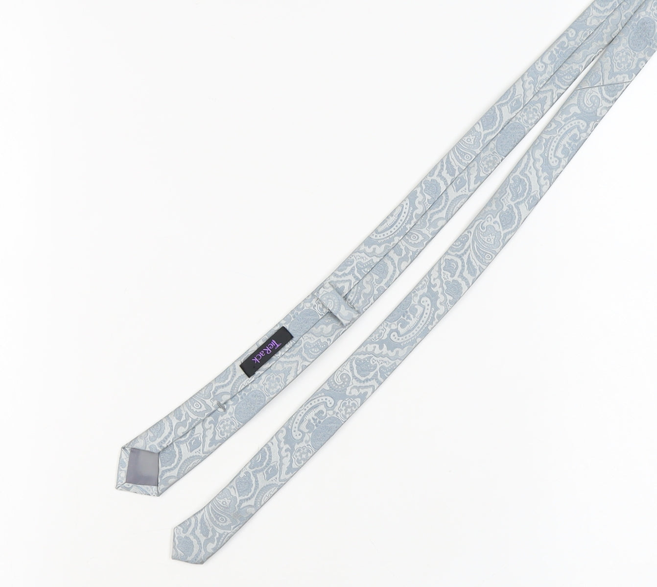 TieRack Men's Blue Paisley Slim Tie - One Size