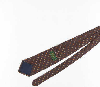 Olive Men’s Brown Geometric Handmade Tie One Size