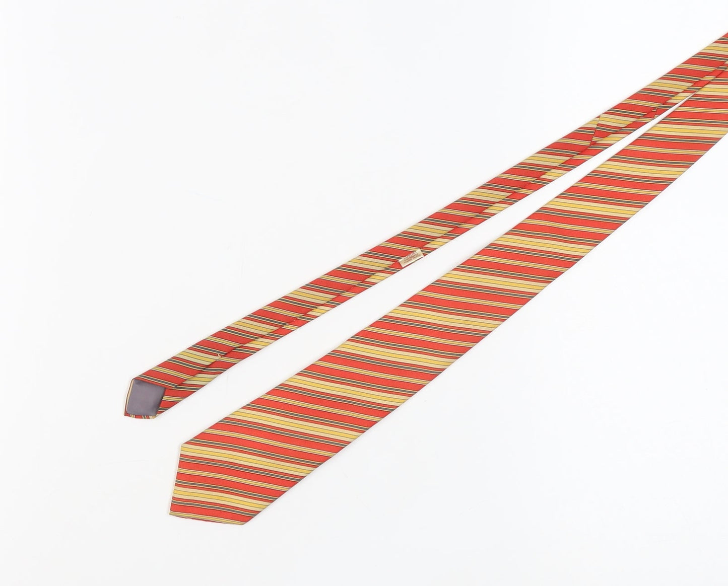 Van Heusen Men's Red Striped Tie - Polyester, Excellent