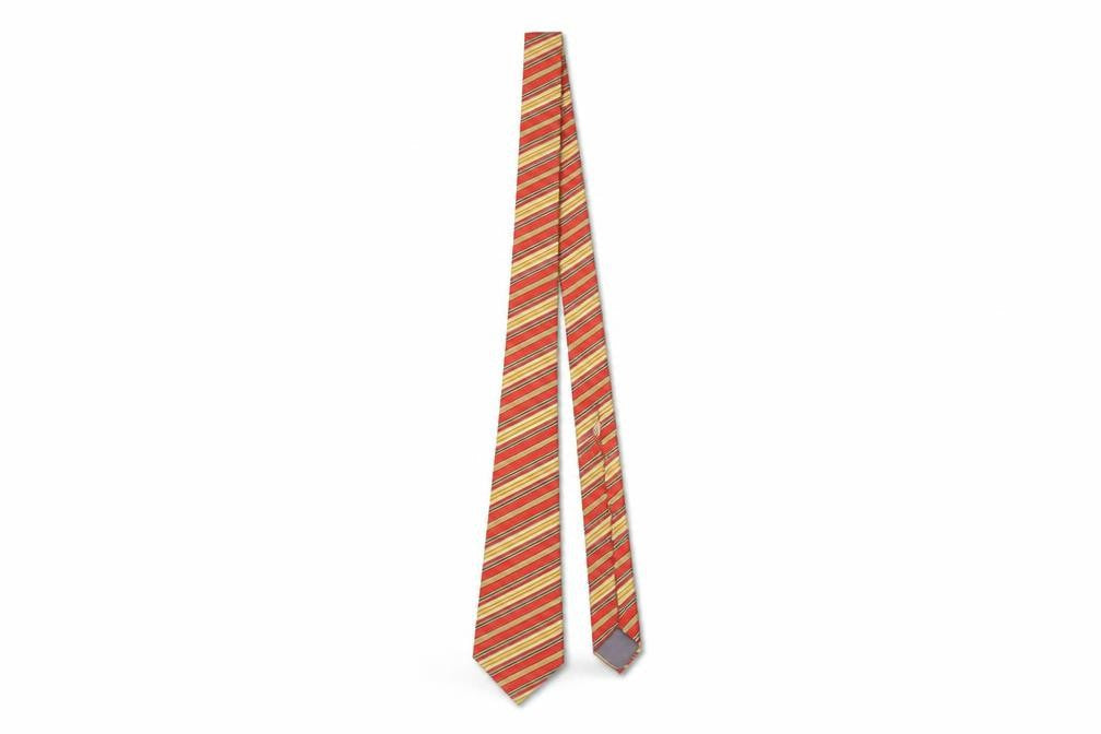 Van Heusen Men's Red Striped Tie - Polyester, Excellent