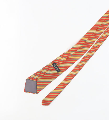 Van Heusen Men's Red Striped Tie - Polyester, Excellent