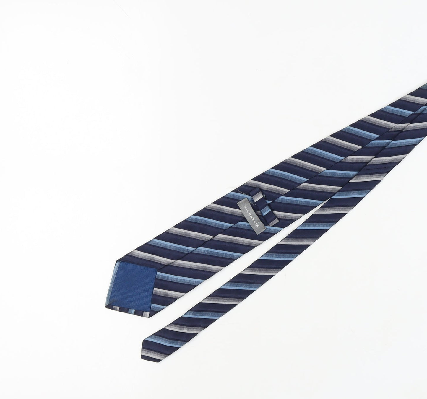 Michaelis Men's Blue Silk Striped Tie - Excellent Condition