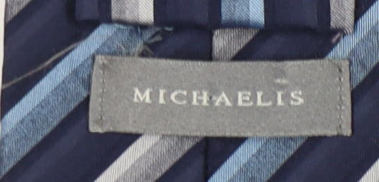 Michaelis Men's Blue Silk Striped Tie - Excellent Condition
