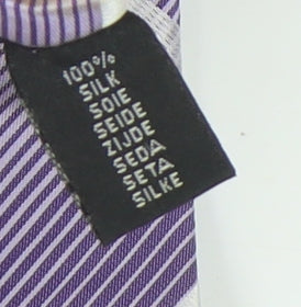 Tom English Men's Purple Plaid Silk Tie One Size