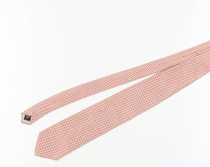 Smith & Rutherford Men's Orange Geometric Silk Tie