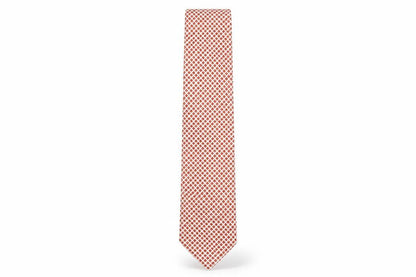 Smith & Rutherford Men's Orange Geometric Silk Tie